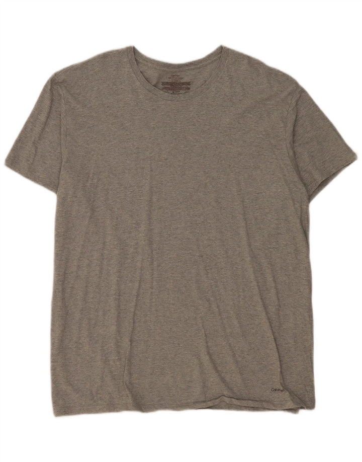 Camiseta masculina Calvin Klein Top XL cinza manchado