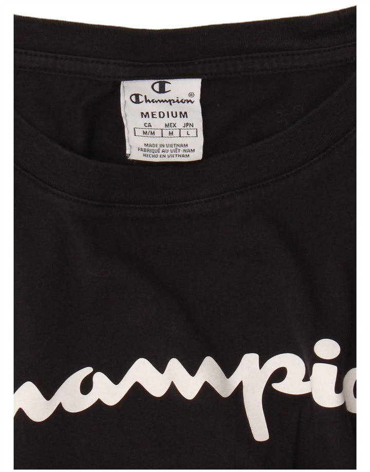 Campeão Camiseta Feminina Oversized Crop Graphic Top Reino Unido 14 Médio Preto