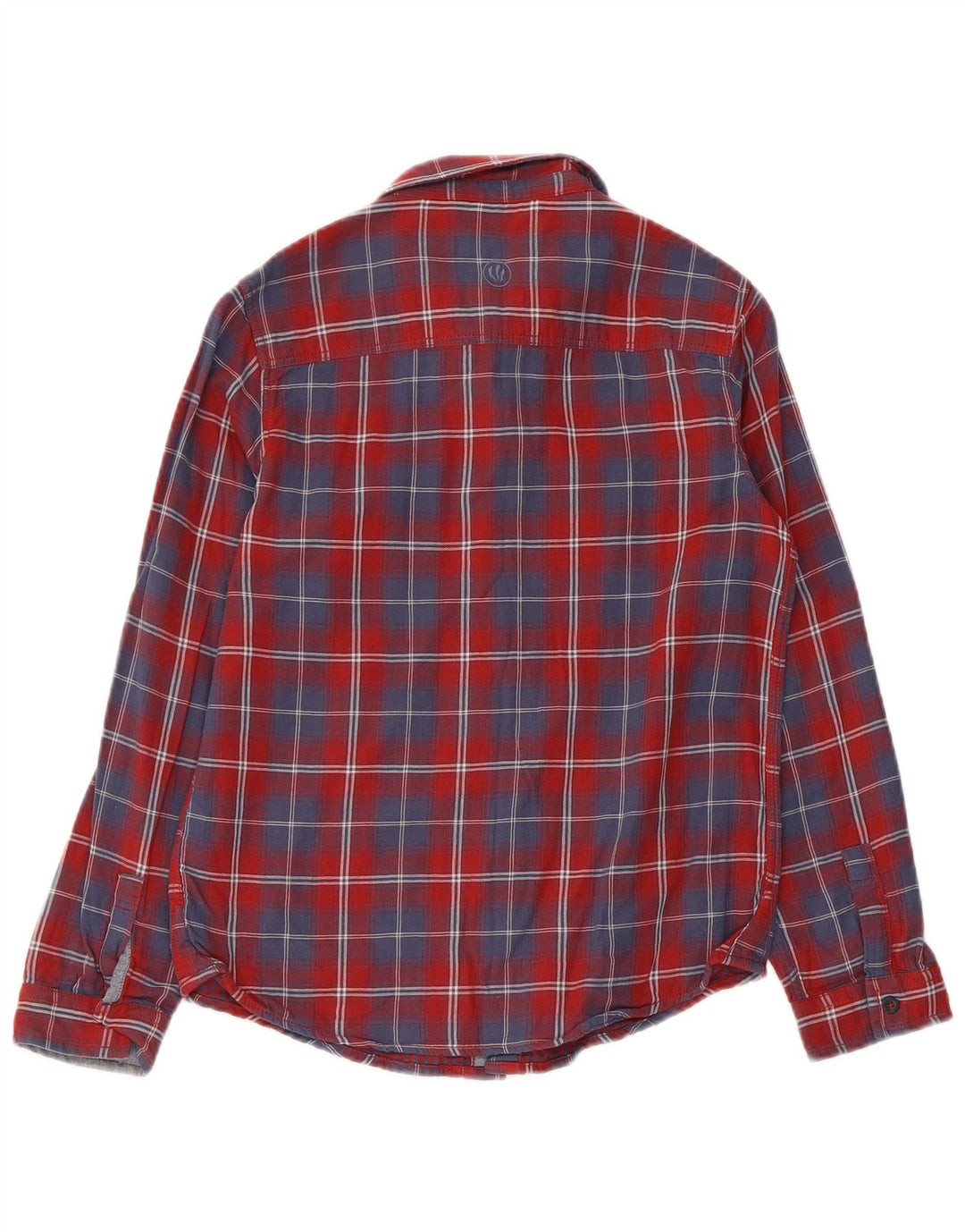 Camisa de flanela Fat Face Boys 10-11 anos algodão xadrez vermelho