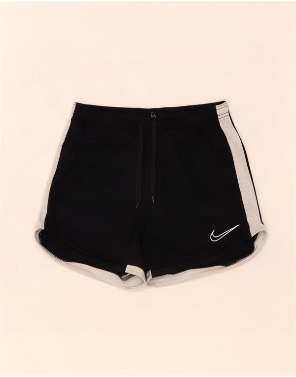 Shorts esportivos femininos Nike UK 6 XS preto colorblock poliéster