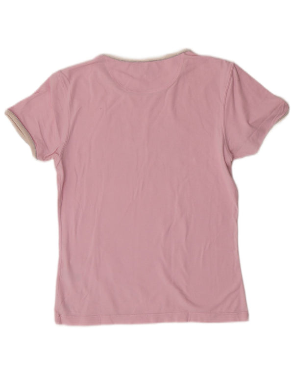 Camiseta feminina Russell Athletic com estampa gráfica UK 18 XL algodão rosa