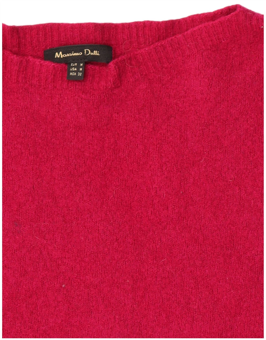 Suéter feminino Massimo Dutti com gola canoa Reino Unido 12 rosa médio