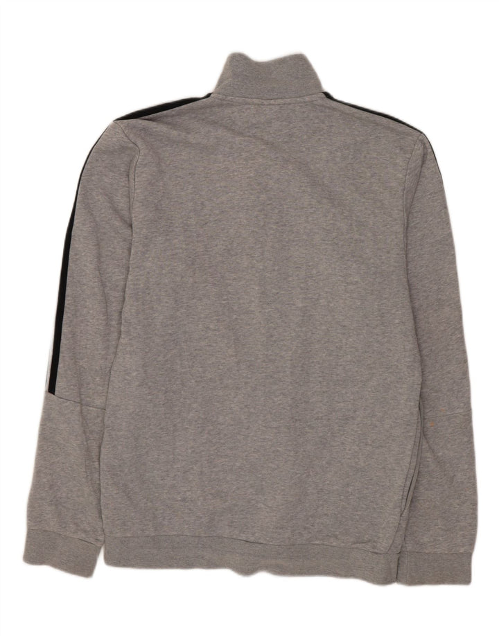 ADIDAS Mens Tracksuit Top Jacket UK 36/38 Pequeno Cinza Flecked Algodão