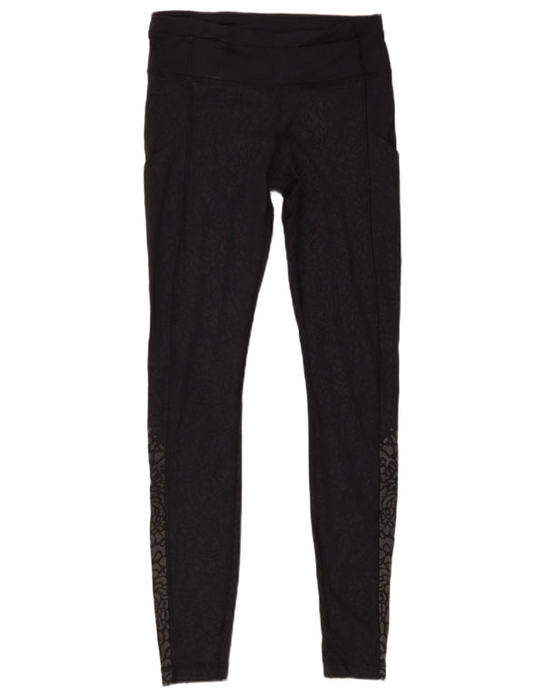 Lululemon Leggings feminino US 6 médio preto com estampa animal