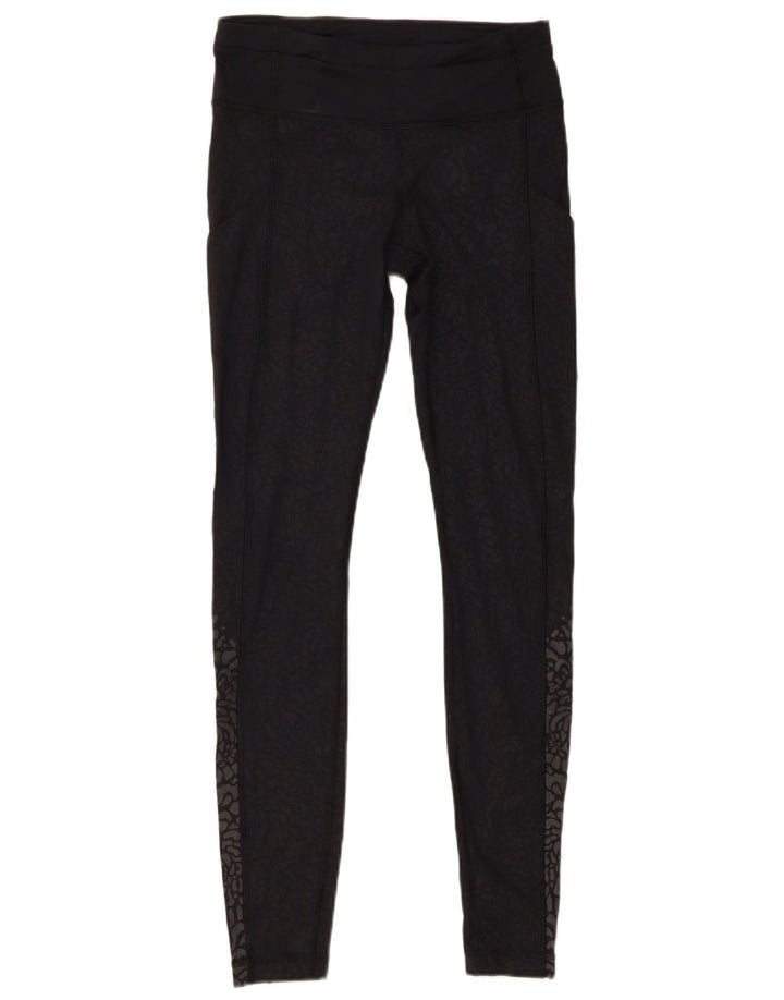 Lululemon Leggings feminino US 6 médio preto com estampa animal