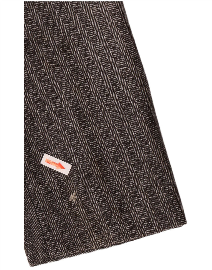 Jaqueta Blazer Masculina Armani Collezioni com 3 Botões IT 52 XL Cinza Espinha de Peixe