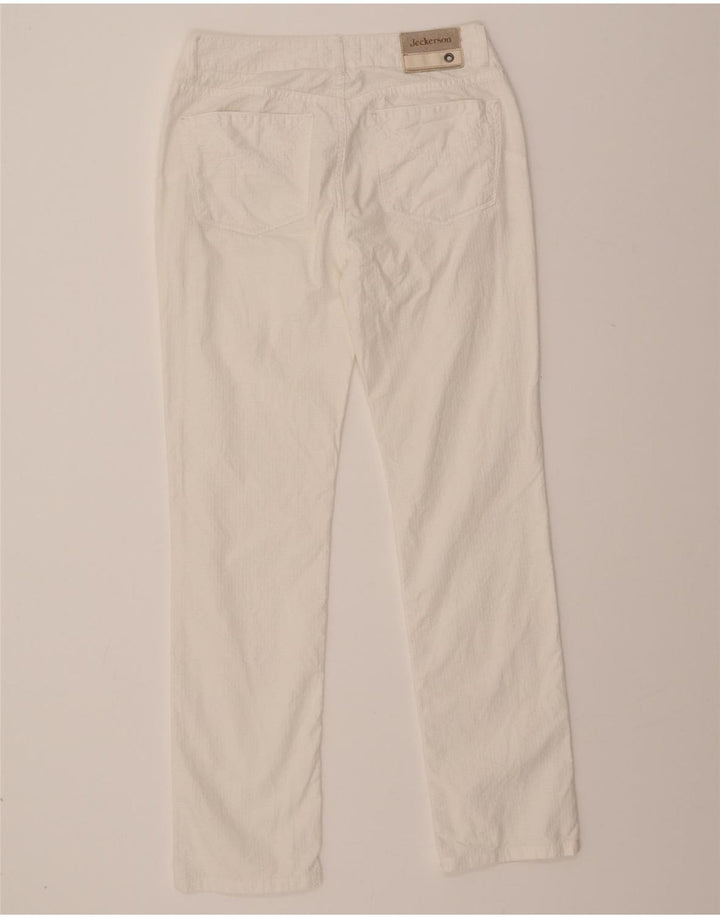 JECKERSON Womens Slim Casual Trousers W27 L27 White Cotton Vintage Jeckerson and Second-Hand Jeckerson from Messina Hembry 