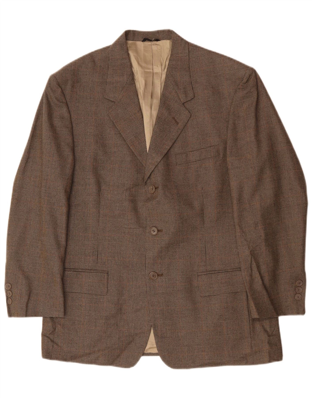 Jaqueta blazer masculina PIERRE CARDIN com 3 botões Reino Unido 40 grande cinza houndstooth