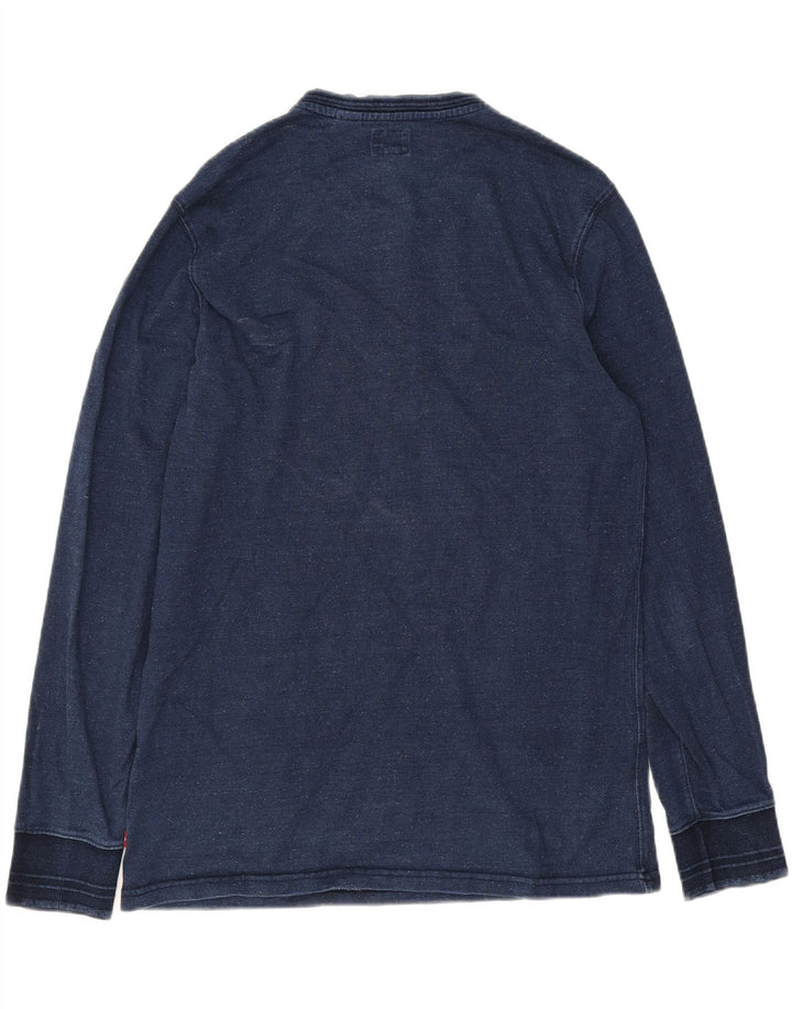 Top masculino Levi's manga comprida grande algodão azul marinho
