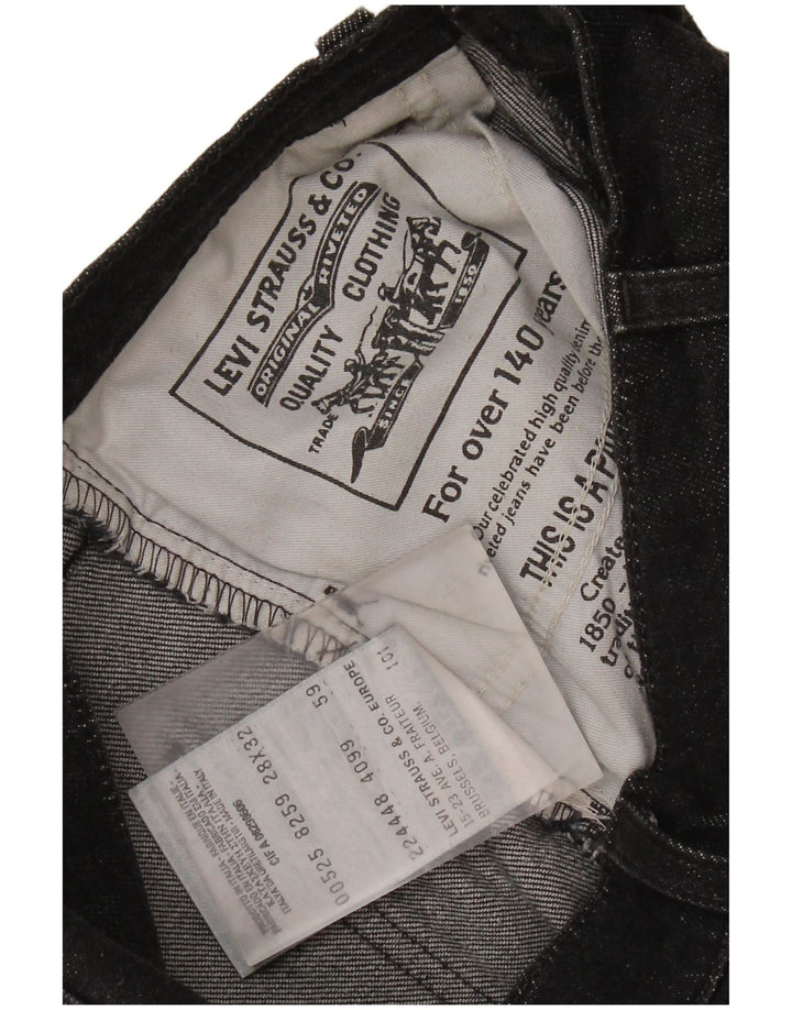 Shorts jeans feminino 525 da LEVI'S W28 médio preto algodão