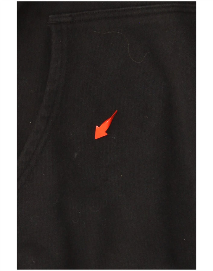 Suéter feminino com capuz e estampa grande da LEVI'S Reino Unido 16 grande algodão preto