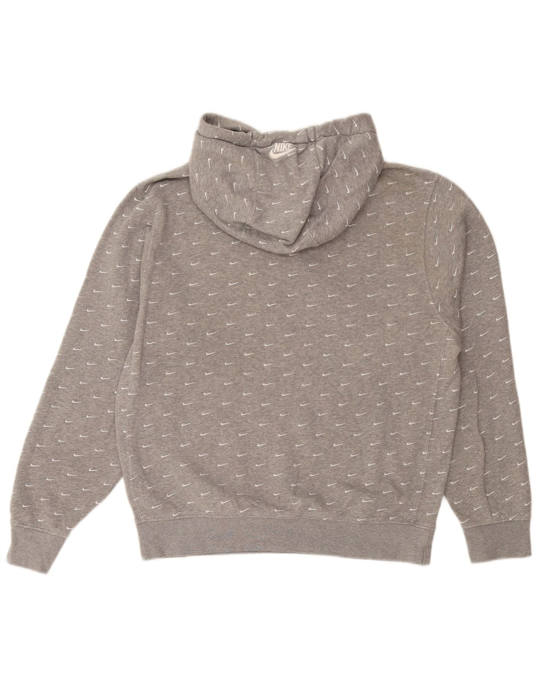 Jumper com capuz gráfico masculino Nike pequeno algodão cinza