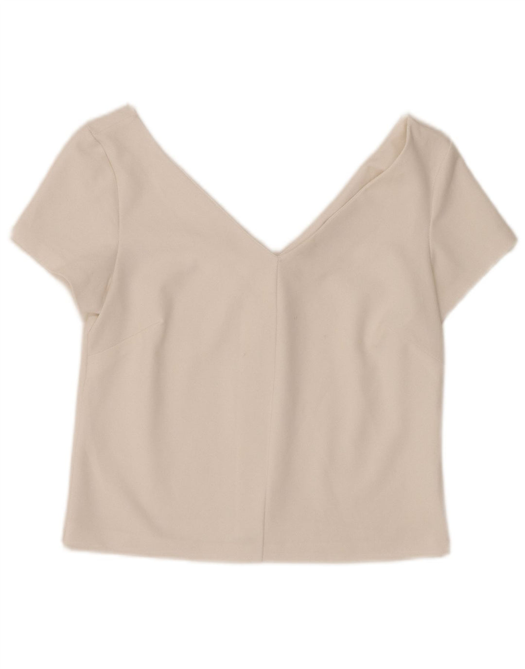 Zara Womens Crop Top UK 12 Médio Branco
