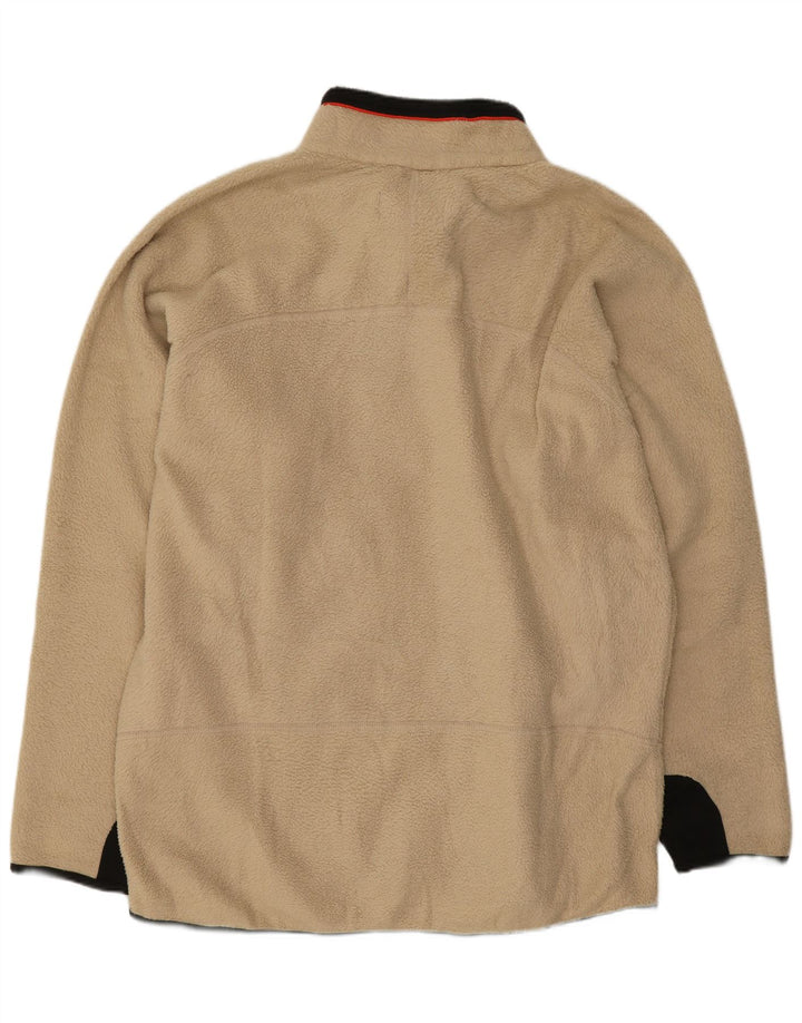 Jaqueta masculina Fila Fleece UK 44 2XL poliéster colorblock bege