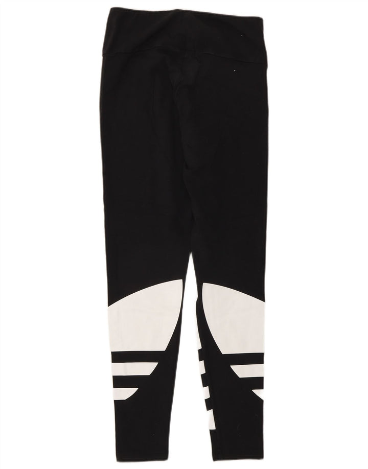 Adidas Womens Graphic Leggings UK 10 Pequeno Preto Colorblock