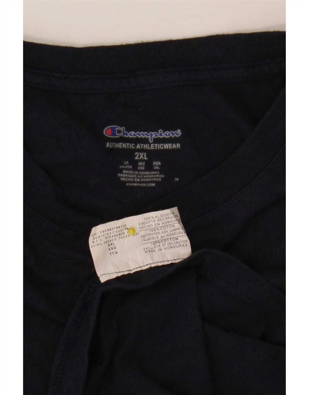 Camiseta masculina Champion Top 2XL algodão azul marinho