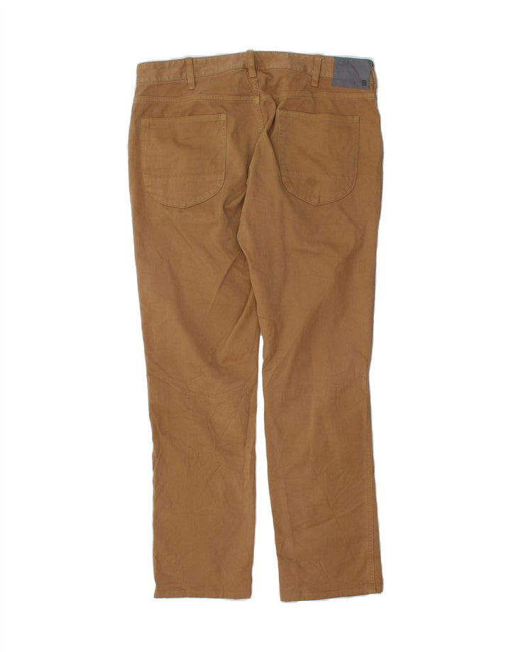 BONOBOS Mens Straight Casual Trousers W34 L29 Brown Cotton Vintage BONOBOS and Second-Hand BONOBOS from Messina Hembry 