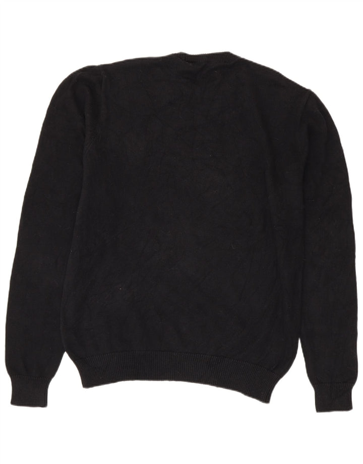 Suéter masculino Chaps com gola redonda, grande algodão preto