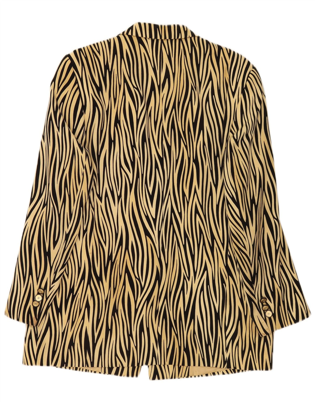 Jaqueta blazer feminina Basler com 1 botão UK 14 estampa animal amarelo médio