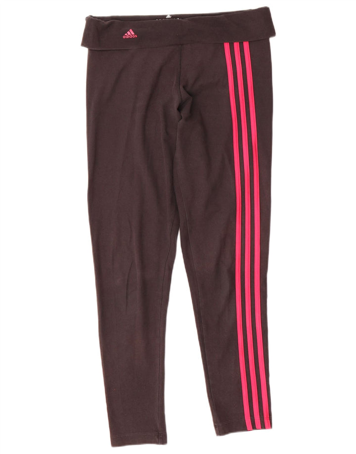 Adidas Womens Climalite Leggings UK 12/14 Médio Preto Poliéster