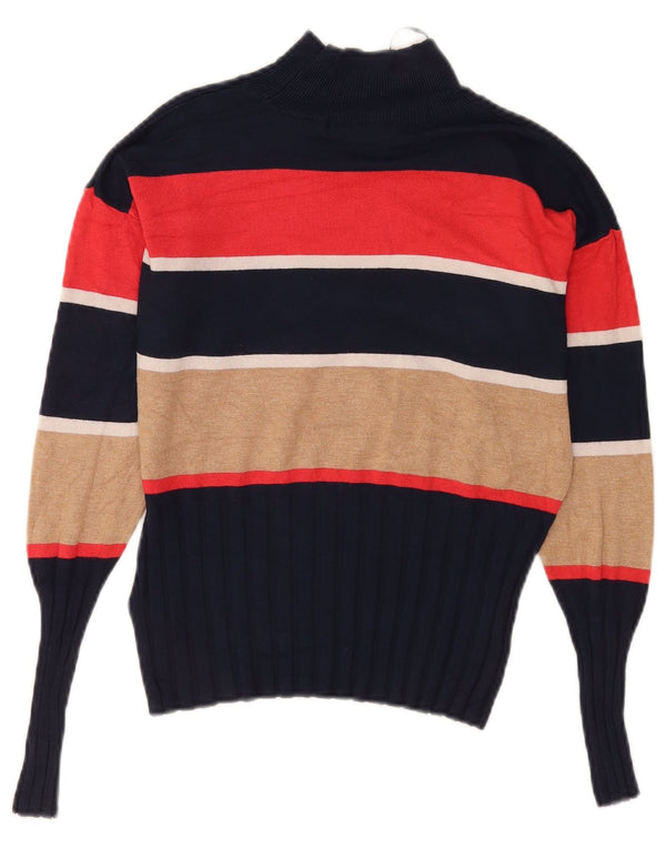 Suéter feminino Marks & Spencer com gola tartaruga Reino Unido 12 médio azul marinho