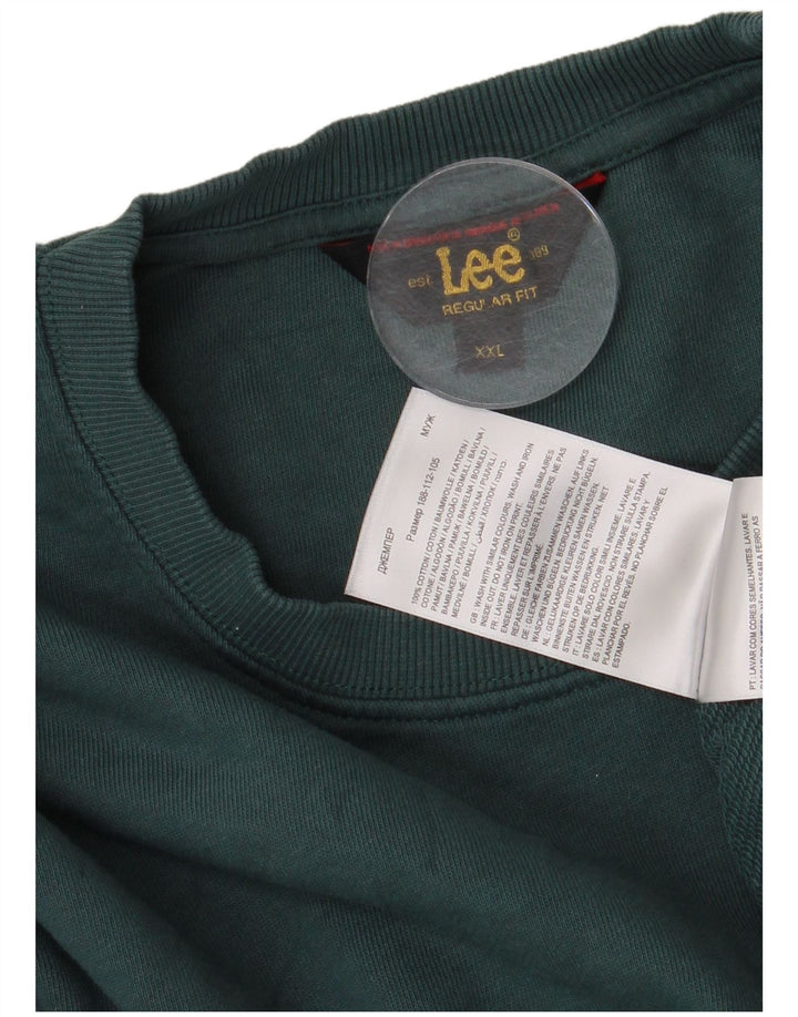Lee Mens Regular Fit Moletom Jumper 2XL Algodão Verde