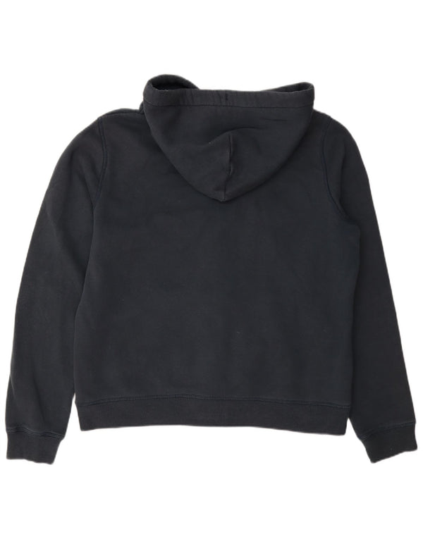 Jack Wills Suéter feminino com capuz e zíper Reino Unido 16 grande algodão azul marinho