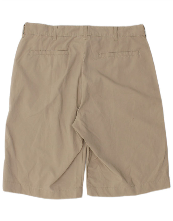 IZOD Mens Chino Shorts W32 Poliéster Bege Médio