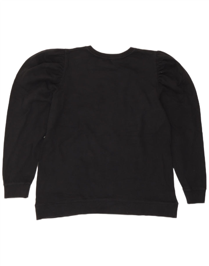 Zara moletom feminino jumper UK 16 grande preto