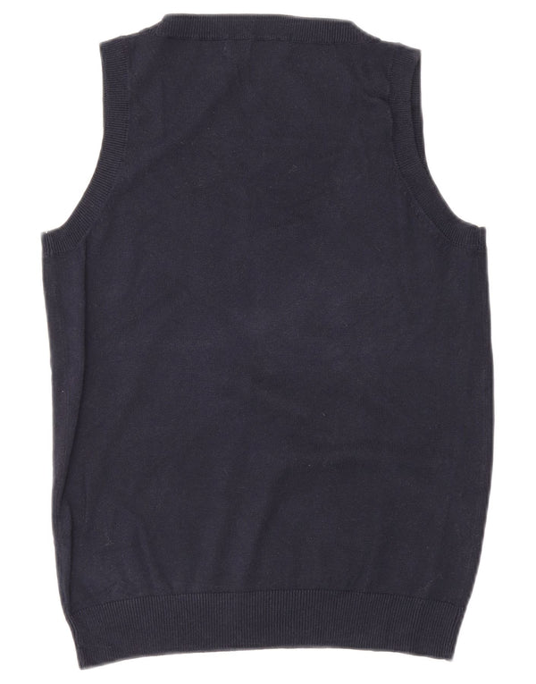 Zara Womens Vest Tank Top UK 12 Médio Preto