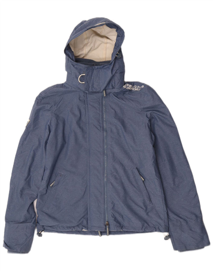 Jaqueta corta-vento feminina Superdry UK 14 azul médio