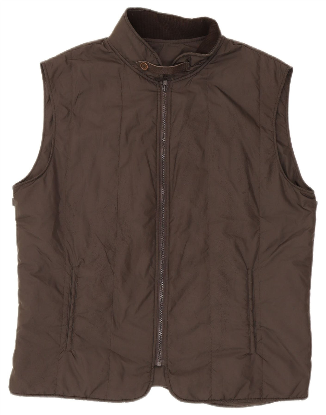 Colete acolchoado masculino Massimo Dutti EU 52 poliéster cinza grande