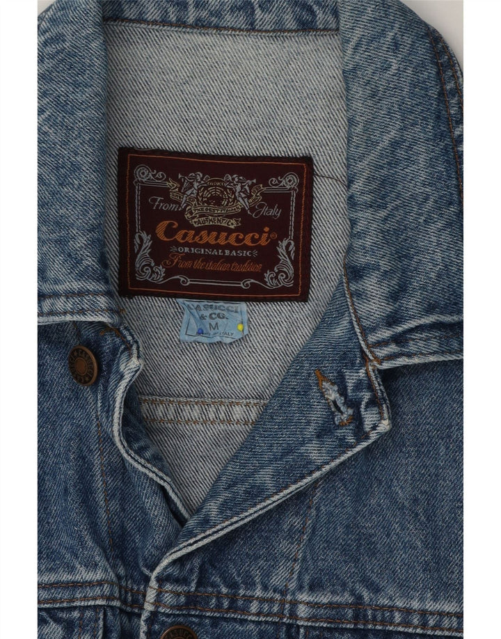 Jaqueta jeans masculina Casucci UK 38 algodão azul médio