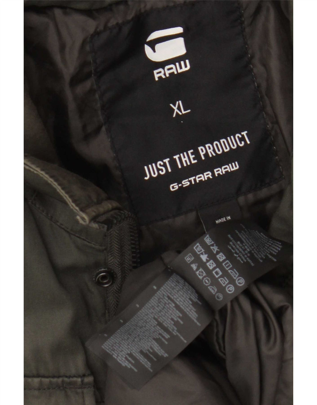 Jaqueta utilitária masculina G-Star UK 42 XL algodão cáqui