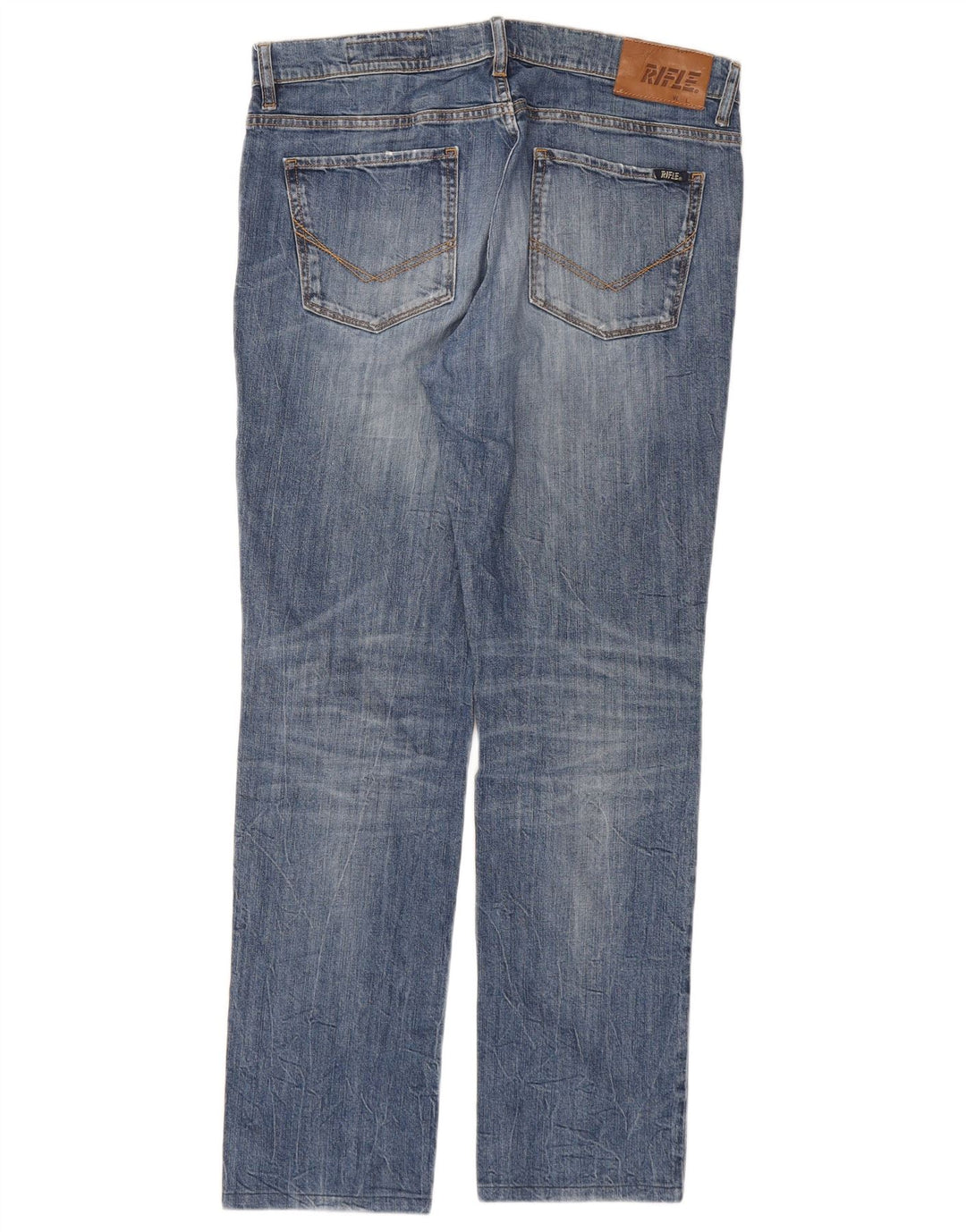 RIFLE Calça jeans reta masculina W34 L31 algodão azul