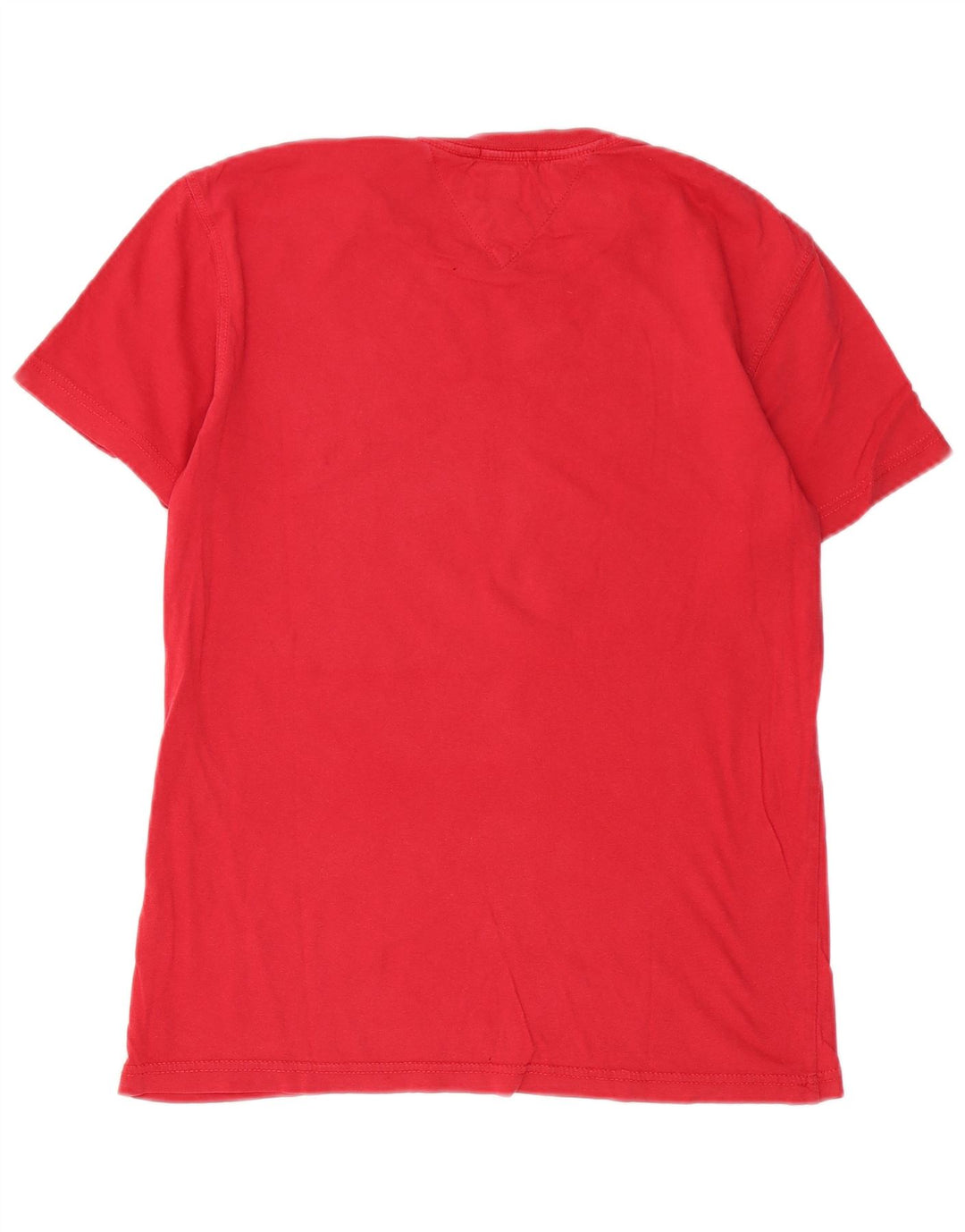Camiseta masculina Tommy Hilfiger com estampa gráfica pequena de algodão vermelho