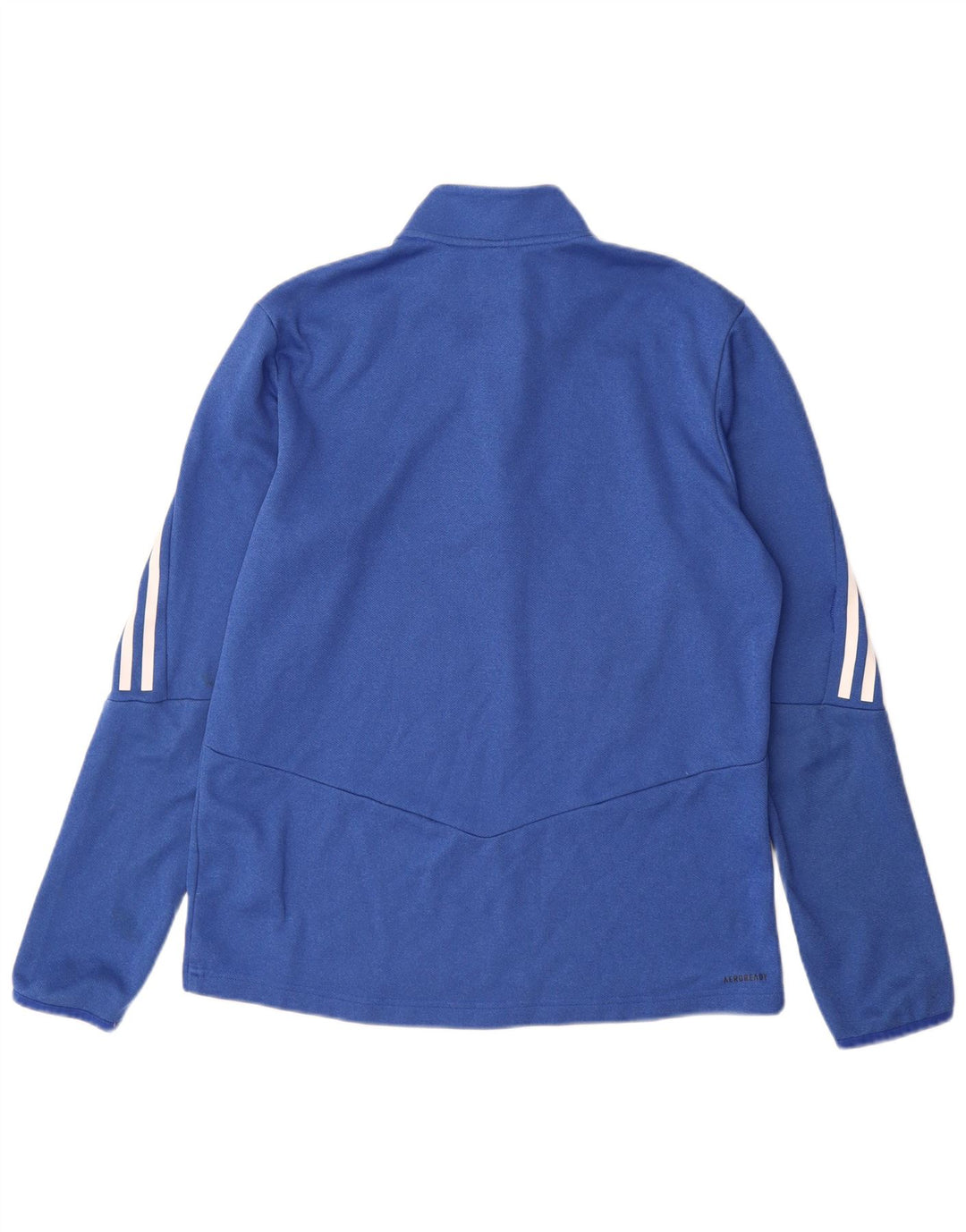 ADIDAS Mens Aeroready Zip Neck Pullover Treino Top Médio Azul