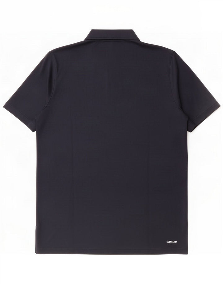 Camisa polo masculina Adidas grande poliéster azul marinho