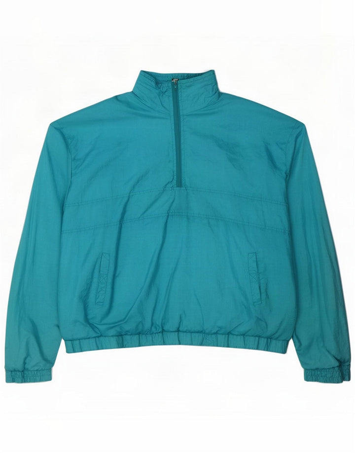 Jaqueta corta-vento masculina vintage UK 42 XL Azul