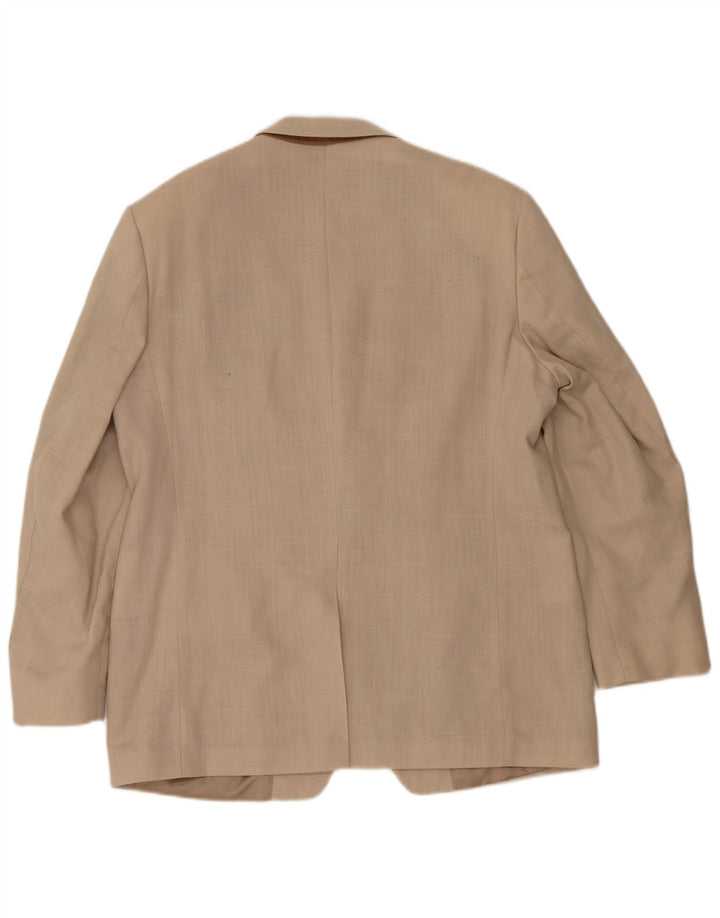 Jaqueta blazer masculina de 2 botões Marks & Spencer Reino Unido 44 XL linho bege