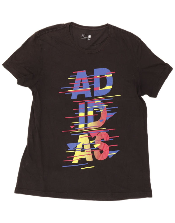 Camiseta Adidas Masculina Climalite Graphic Top XL Algodão Preto