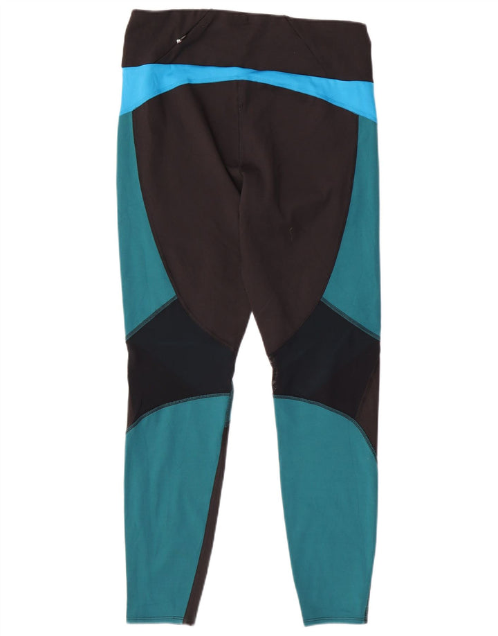 Leggings femininos Marks & Spencer Reino Unido 14 poliéster colorblock preto médio