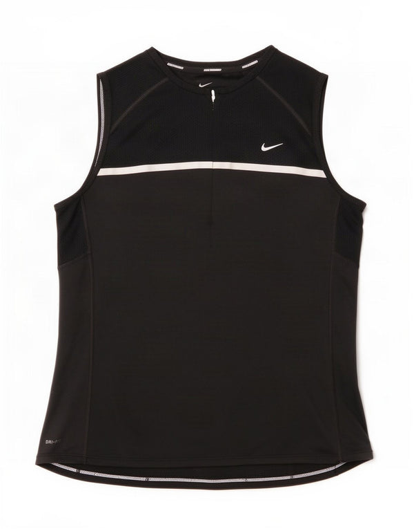 Nike Womens Dri Fit Vest Top UK 16 Grande Preto