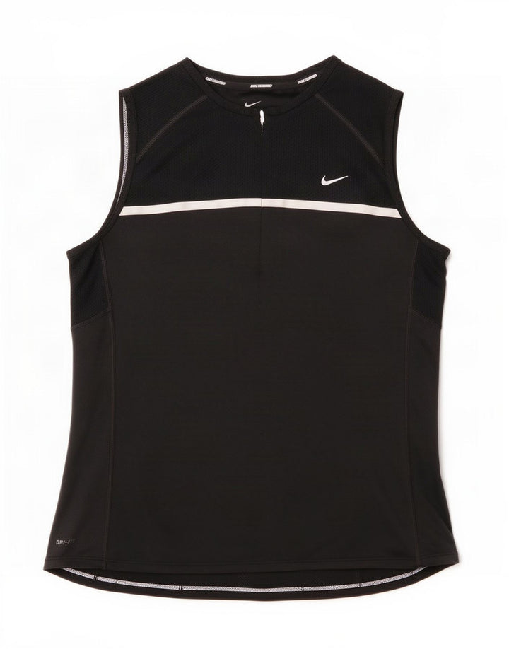Nike Womens Dri Fit Vest Top UK 16 Grande Preto