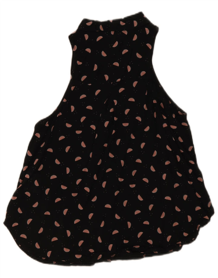 CLOCK HOUSE Blusa feminina com estampa abstrata EU 38 médio preto