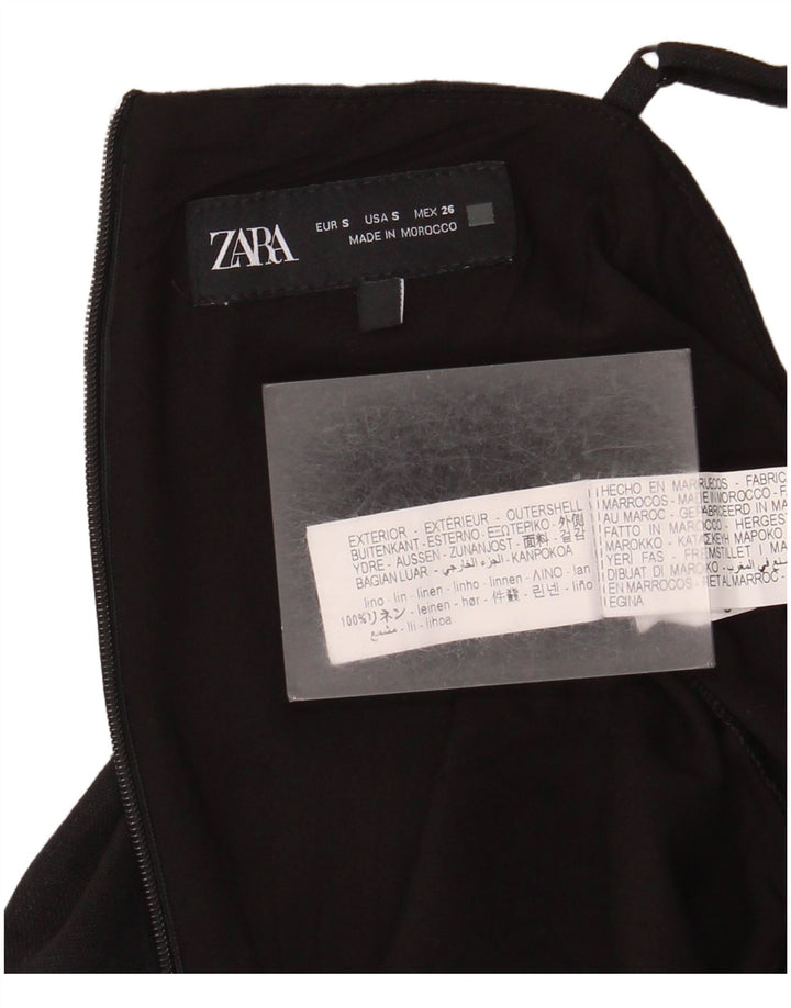 Macacão feminino Zara UK 10 pequeno linho preto