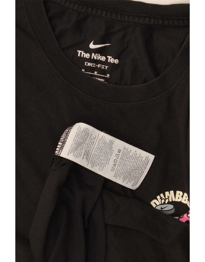 Camiseta Nike masculina Dumbbells Donuts Graphic Top Médio Algodão Preto