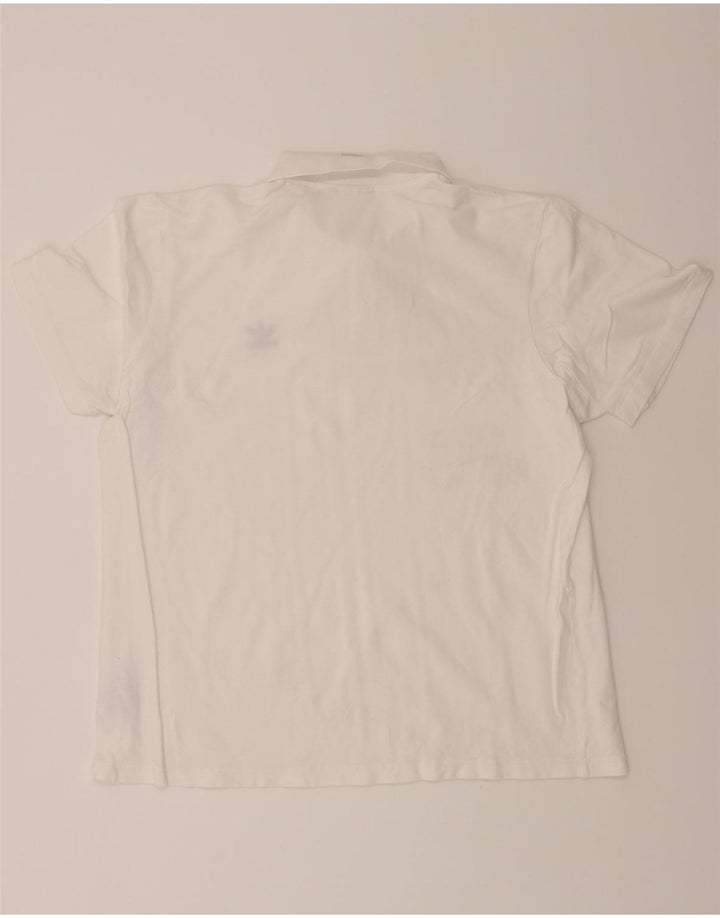 ADIDAS Mens Polo Shirt XL White Cotton Vintage Adidas and Second-Hand Adidas from Messina Hembry 