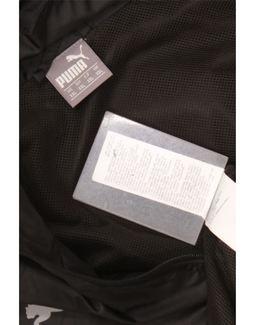 Jaqueta de chuva masculina PUMA com capuz UK 44 2XL preto nylon