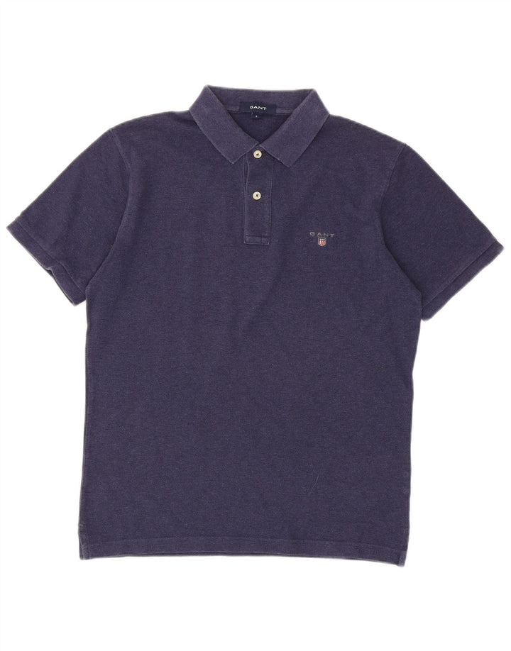 Camisa polo masculina Gant pequena algodão azul marinho